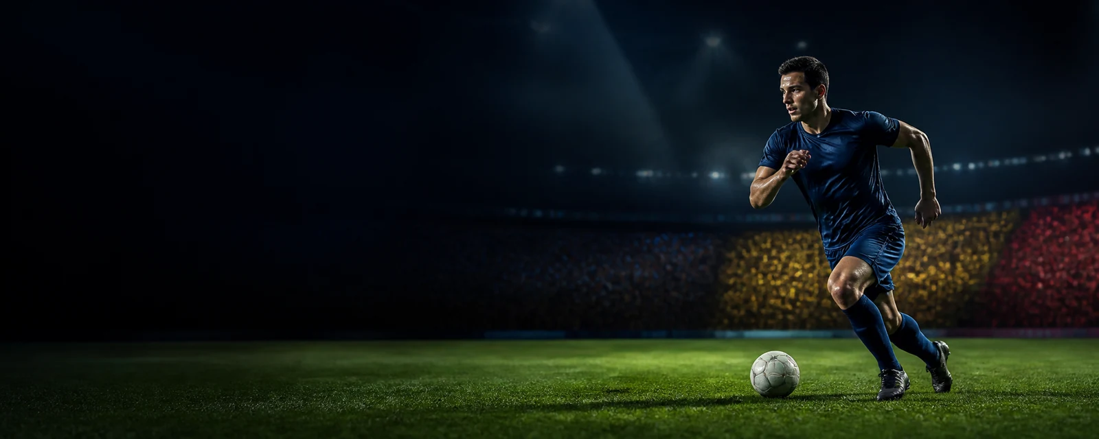 Fotbalist într-un stadion din România