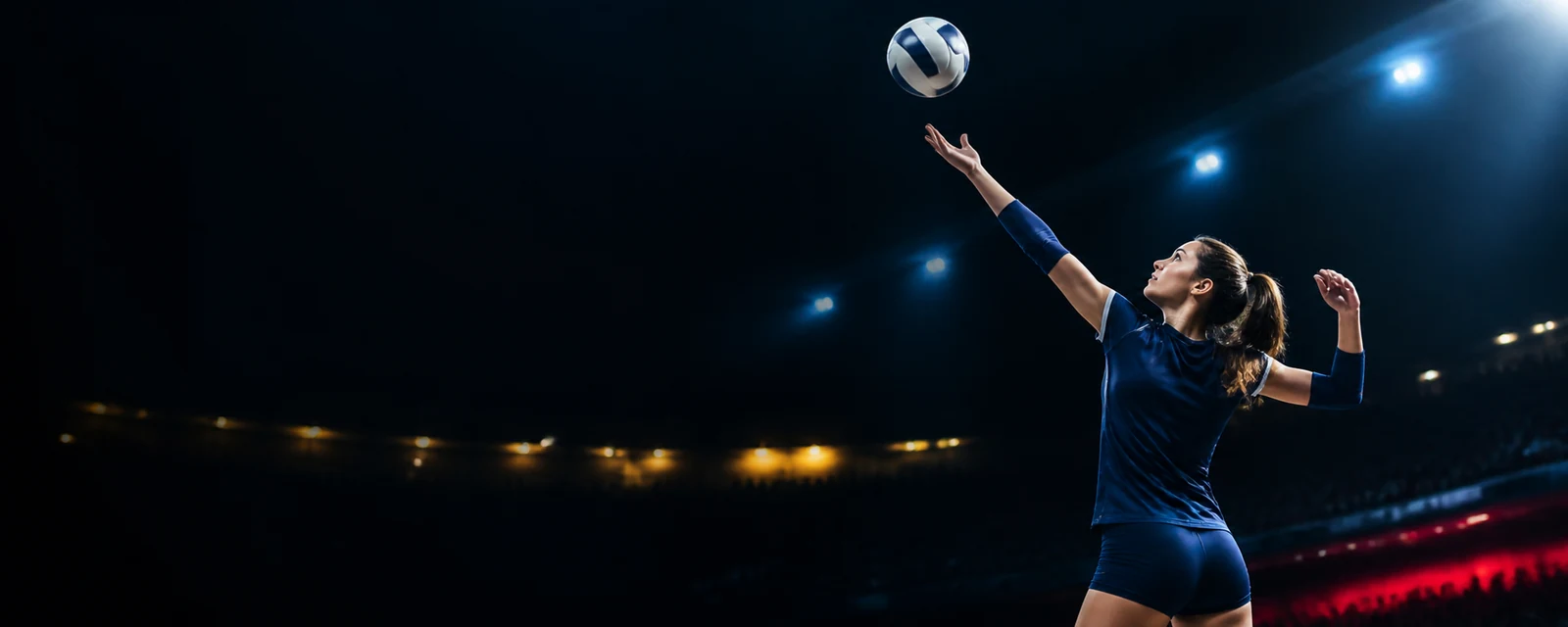Jucătoare română de volei în timpul unui meci